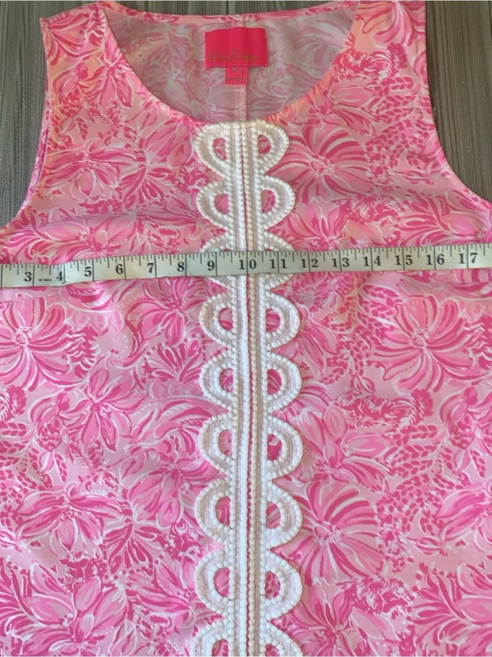 Lilly Pulitzer Pink and White Floral Sleeveless Top Size 10 NWOT - Picture 2 of 9